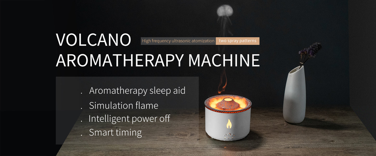 Volcano Aromatherapy machine-Flame Light Aroma Diffuser & Humidifier