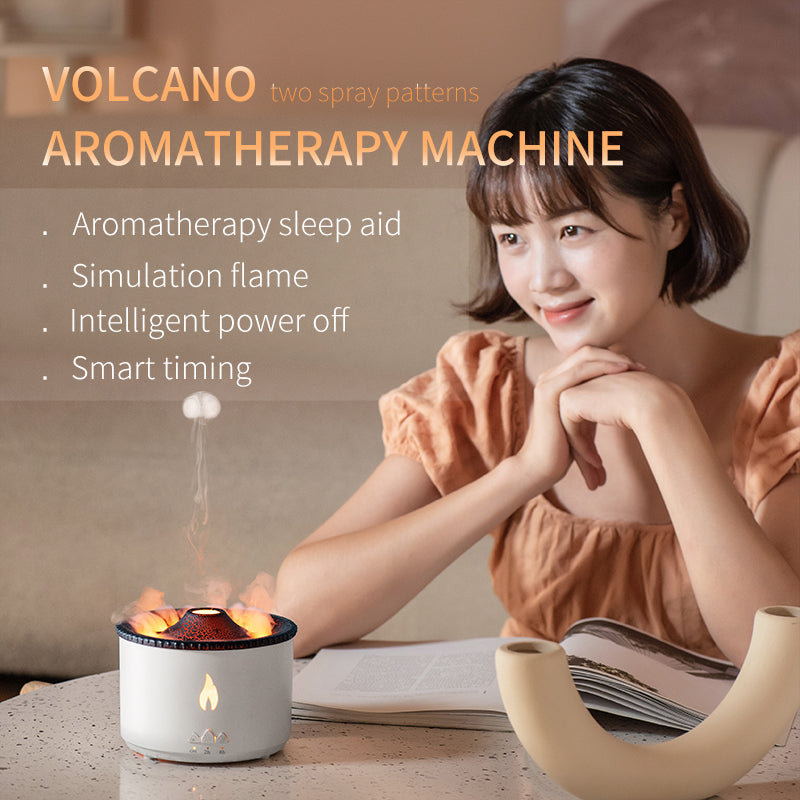 Volcano Aromatherapy machine-Flame Light Aroma Diffuser & Humidifier