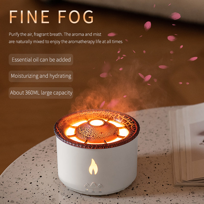 Volcano Aromatherapy machine-Flame Light Aroma Diffuser & Humidifier