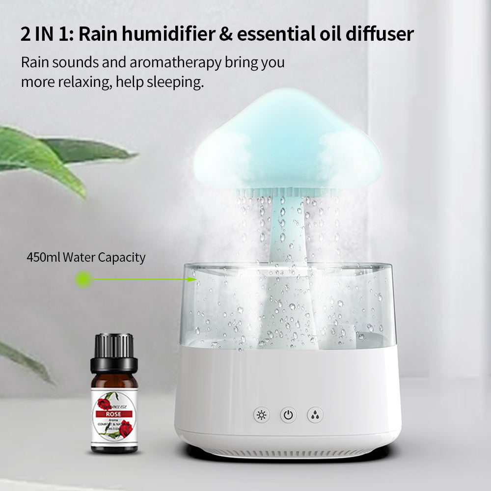 Raindrop Cloud Diffuser&Humidifier-Sleep Aid Aromatherapy Machine Humidifier